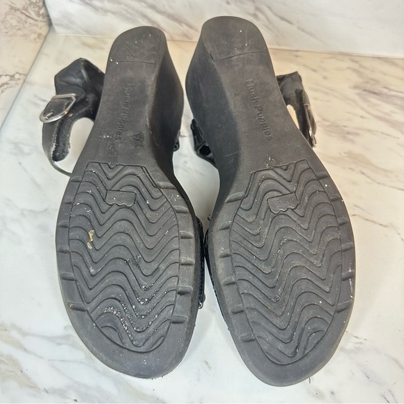 Vintage Hush Puppies Wedge Sandals - Black - Size 8 - Picture 7 of 9